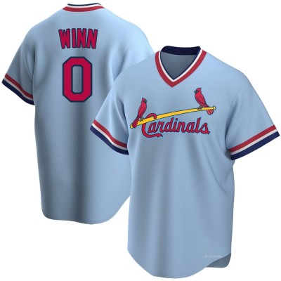 Men's Masyn Winn St. Louis Cardinals Replica Light Blue Road Cooperstown Collection Jersey