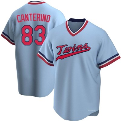 Men's Matt Canterino Minnesota Twins Replica Light Blue Road Cooperstown Collection Jersey