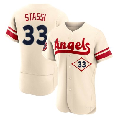 Men's Max Stassi Los Angeles Angels Authentic Cream 2022 City Connect Jersey