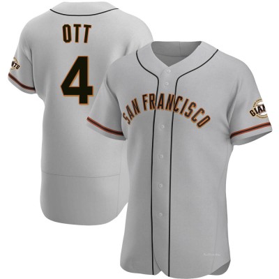 Men's Mel Ott San Francisco Giants Authentic Gray Road Jersey