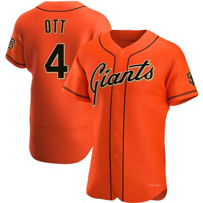 Men's Mel Ott San Francisco Giants Authentic Orange Alternate Jersey