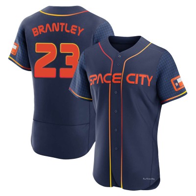 Men's Michael Brantley Houston Astros Authentic Navy 2022 City Connect Jersey