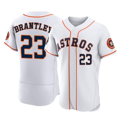 Men's Michael Brantley Houston Astros Authentic White 2022 World Series Home Jersey