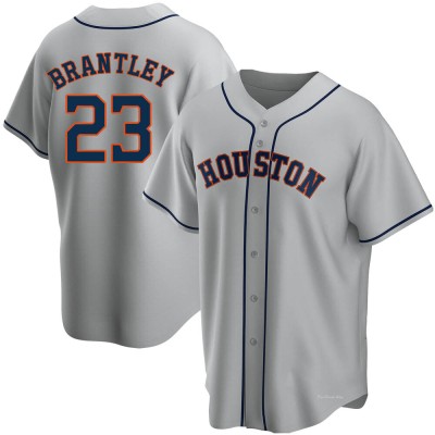 Men's Michael Brantley Houston Astros Replica Gray Road Jersey