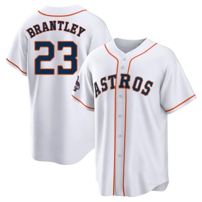 Men's Michael Brantley Houston Astros Replica White 2022 World Series Champions Home Jersey