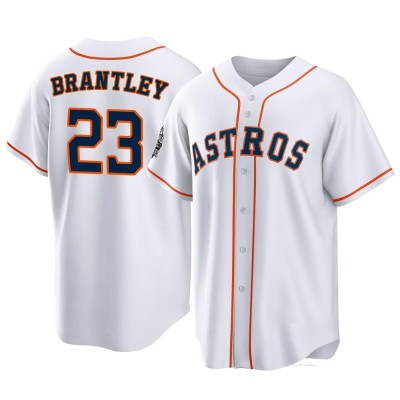 Men's Michael Brantley Houston Astros Replica White 2022 World Series Home Jersey