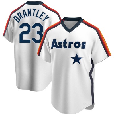 Men's Michael Brantley Houston Astros Replica White Home Cooperstown Collection Team Jersey