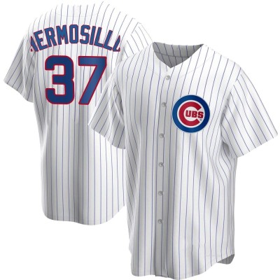 Men's Michael Hermosillo Chicago Cubs Replica White Home Jersey