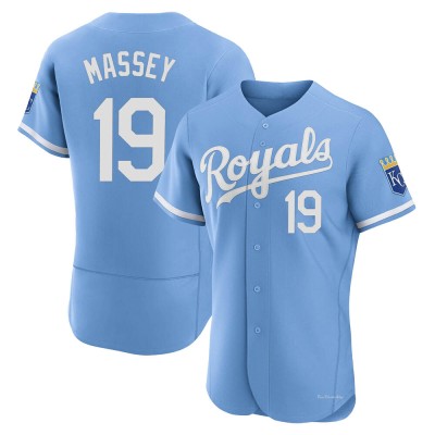 Men's Michael Massey Kansas City Royals Authentic Light Blue 2022 Alternate Jersey