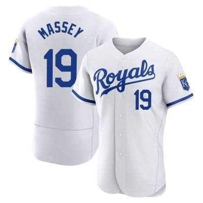 Men's Michael Massey Kansas City Royals Authentic White 2022 Home Jersey