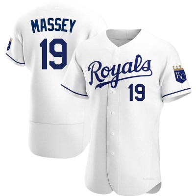 Men's Michael Massey Kansas City Royals Authentic White Home Jersey