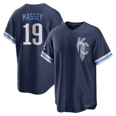 Men's Michael Massey Kansas City Royals Replica Navy 2022 City Connect Jersey