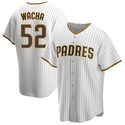 Men's Michael Wacha San Diego Padres Replica White/Brown Home Jersey