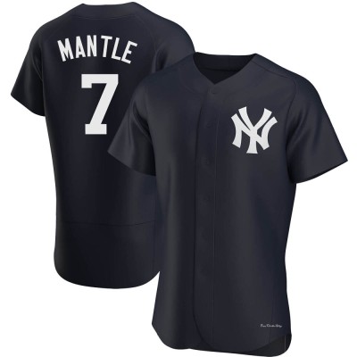 Men's Mickey Mantle New York Yankees Authentic Navy Alternate Jersey