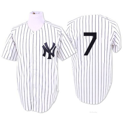 Men's Mickey Mantle New York Yankees Authentic White 1951 Throwback Jersey