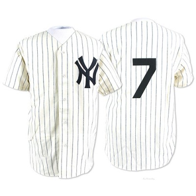 Men's Mickey Mantle New York Yankees Authentic White Throwback Jersey