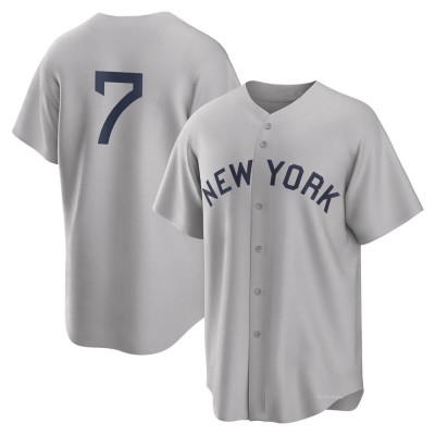 Men's Mickey Mantle New York Yankees Replica Gray 2021 Field of Dreams Jersey