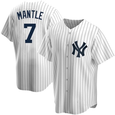 Men's Mickey Mantle New York Yankees Replica White Home Jersey