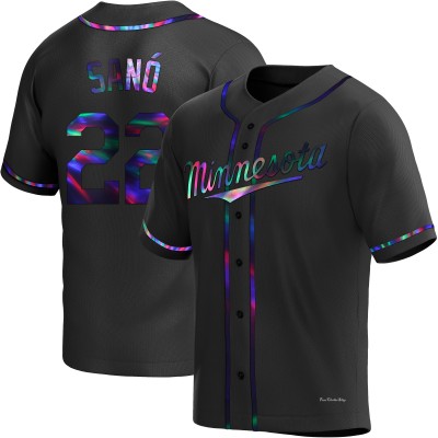 Men's Miguel Sano Minnesota Twins Replica Black Holographic Alternate Jersey