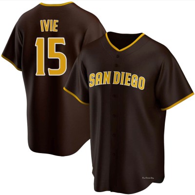 Men's Mike Ivie San Diego Padres Replica Brown Road Jersey