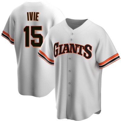 Men's Mike Ivie San Francisco Giants Replica White Home Cooperstown Collection Jersey