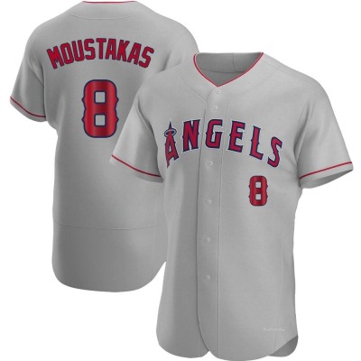 Men's Mike Moustakas Los Angeles Angels Authentic Gray Road Jersey