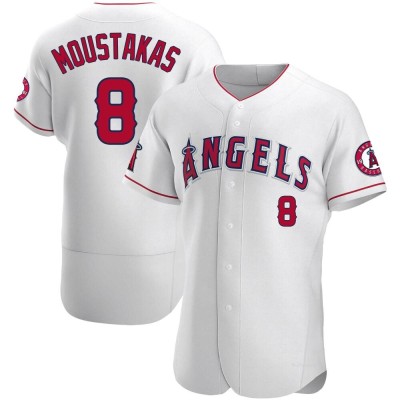 Men's Mike Moustakas Los Angeles Angels Authentic White Jersey