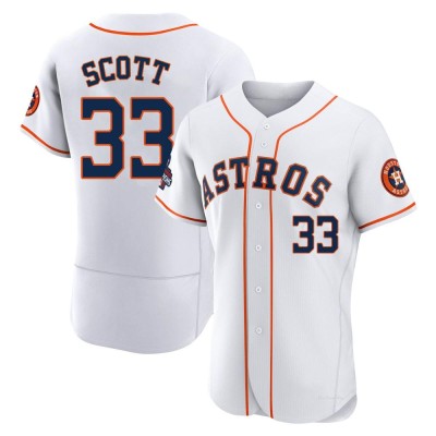 Men's Mike Scott Houston Astros Authentic White 2022 World Series Champions Home Jersey