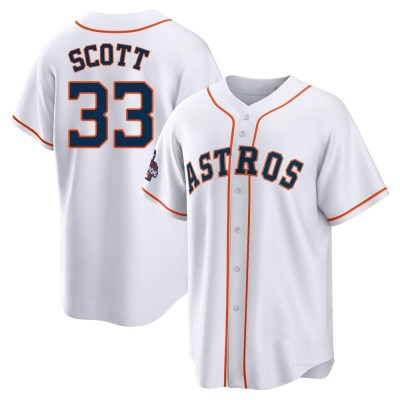 Men's Mike Scott Houston Astros Replica White 2022 World Series Champions Home Jersey