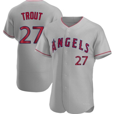 Men's Mike Trout Los Angeles Angels Authentic Gray Road Jersey