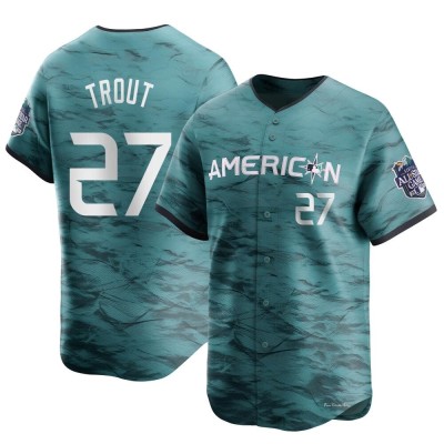 Men's Mike Trout Los Angeles Angels Limited Teal American League Game 2023 All-Star Jersey