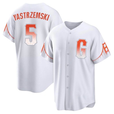 Men's Mike Yastrzemski San Francisco Giants Replica White 2021 City Connect Jersey