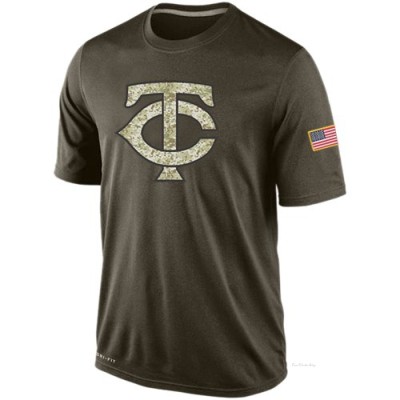 Men's Minnesota Twins Olive Dri-Fit Salute To Service KO Performance T-Shirt