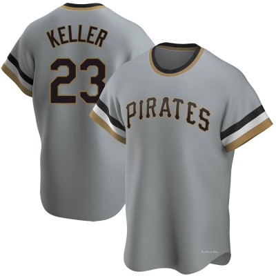 Men's Mitch Keller Pittsburgh Pirates Replica Gray Road Cooperstown Collection Jersey