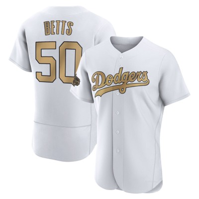 Men's Mookie Betts Los Angeles Dodgers Game White Authentic 2022 All-Star Jersey