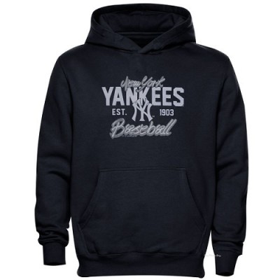 Men's New York Yankees Navy Blue Script Baseball Pullover Hoodie -