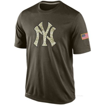 Men's New York Yankees Olive Dri-Fit Salute To Service KO Performance T-Shirt