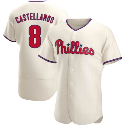 Men's Nick Castellanos Philadelphia Phillies Authentic Cream Alternate Jersey