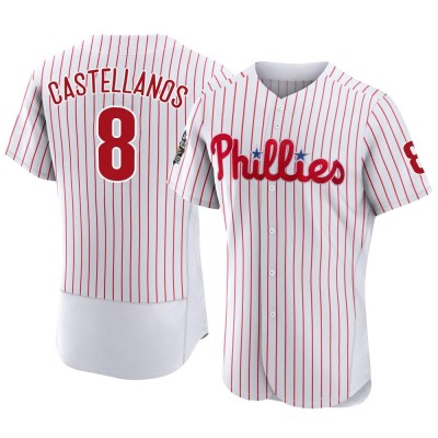 Men's Nick Castellanos Philadelphia Phillies Authentic White 2022 World Series Home Jersey