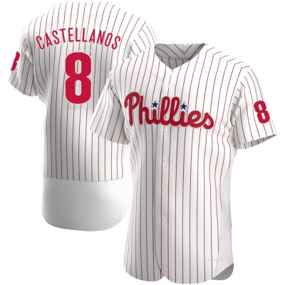 Men's Nick Castellanos Philadelphia Phillies Authentic White Home Jersey