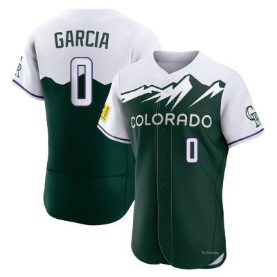 Men's Nick Garcia Colorado Rockies Authentic Green 2022 City Connect Jersey