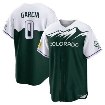 Men's Nick Garcia Colorado Rockies Replica Green 2022 City Connect Jersey