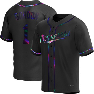 Men's Nick Gordon Minnesota Twins Replica Black Holographic Alternate Jersey