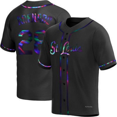 Men's Nolan Arenado St. Louis Cardinals Replica Black Holographic Alternate Jersey