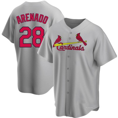 Men's Nolan Arenado St. Louis Cardinals Replica Gray Road Jersey