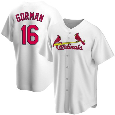 Men's Nolan Gorman St. Louis Cardinals Replica White Home Jersey