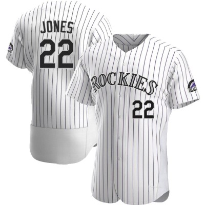 Men's Nolan Jones Colorado Rockies Authentic White Home Jersey