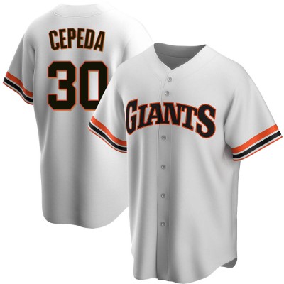 Men's Orlando Cepeda San Francisco Giants Replica White Home Cooperstown Collection Jersey