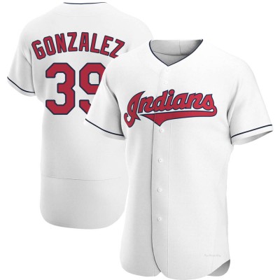 Men's Oscar Gonzalez Cleveland Guardians Authentic White Home Jersey