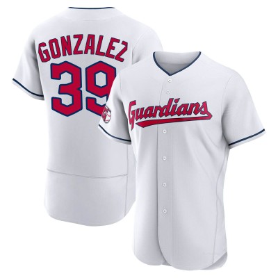 Men's Oscar Gonzalez Cleveland Guardians Authentic White Home Jersey